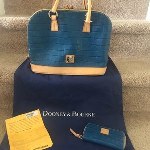 Dooney & Bourke Croc Leather bag and wallet